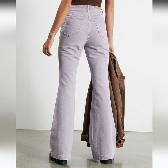 PacSun Eco Purple High Waisted Flare Jeans Color: LAVENDER Size 29 - Picture 2 of 15
